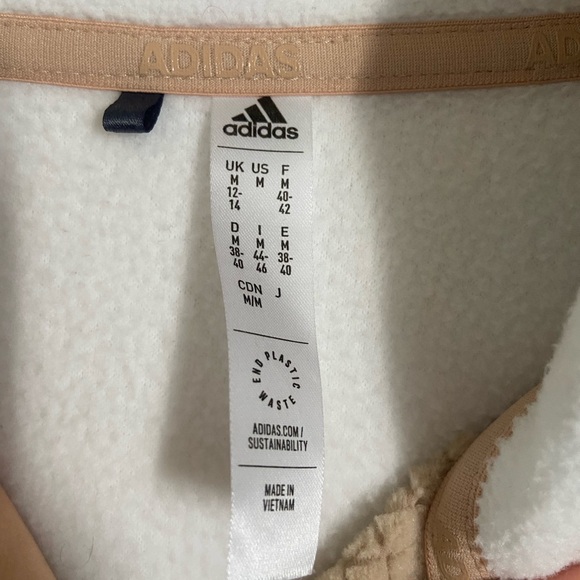 Adidas Quarter Zip Fleece Sweatshirt - Picture 3 of 4